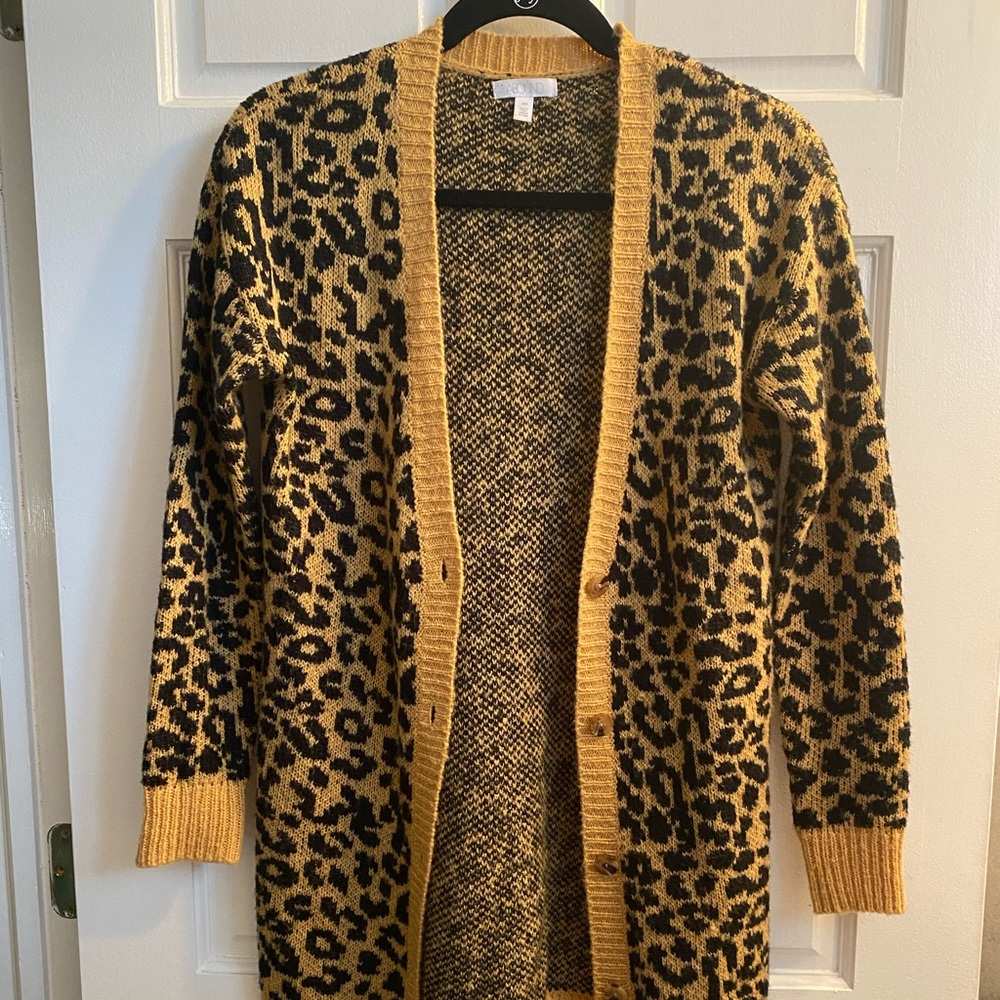 Cheetah Print Button up Cardigan